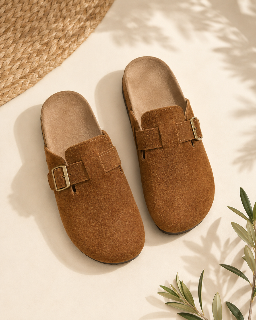 Rooibos Trail Buckle Clog — top view