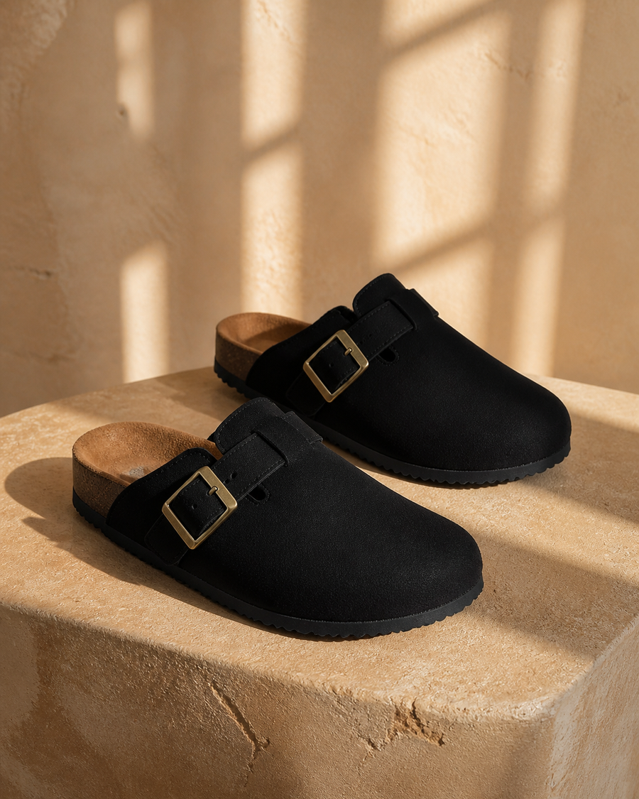 Nightfall Comfort Clog — Black — studio view