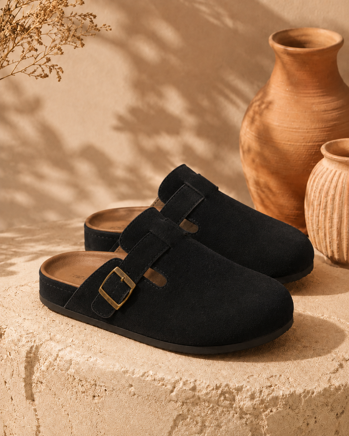 An earthy Sole Culture clog scene
