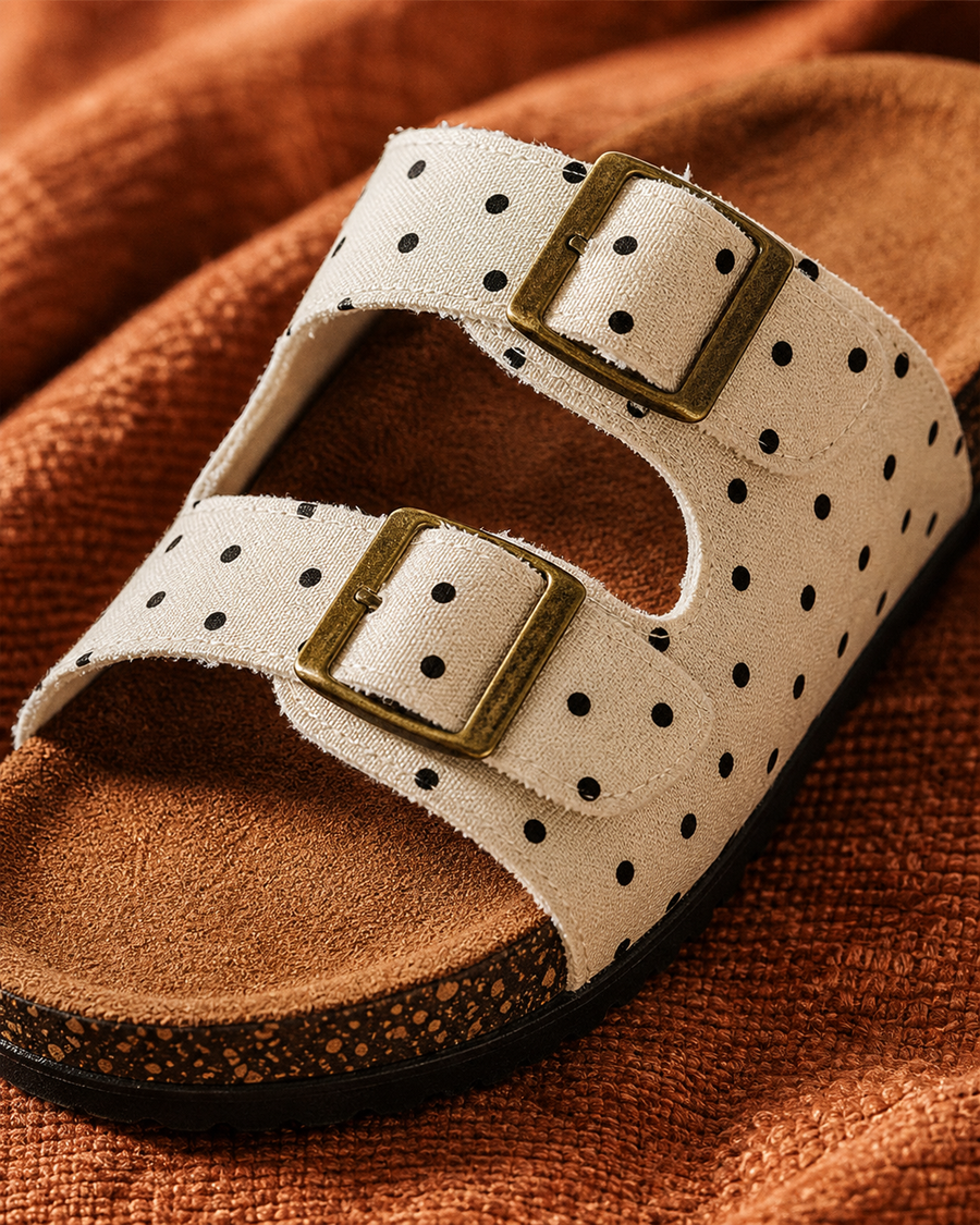 Dot & Dune Sandal — Off-White — detail view