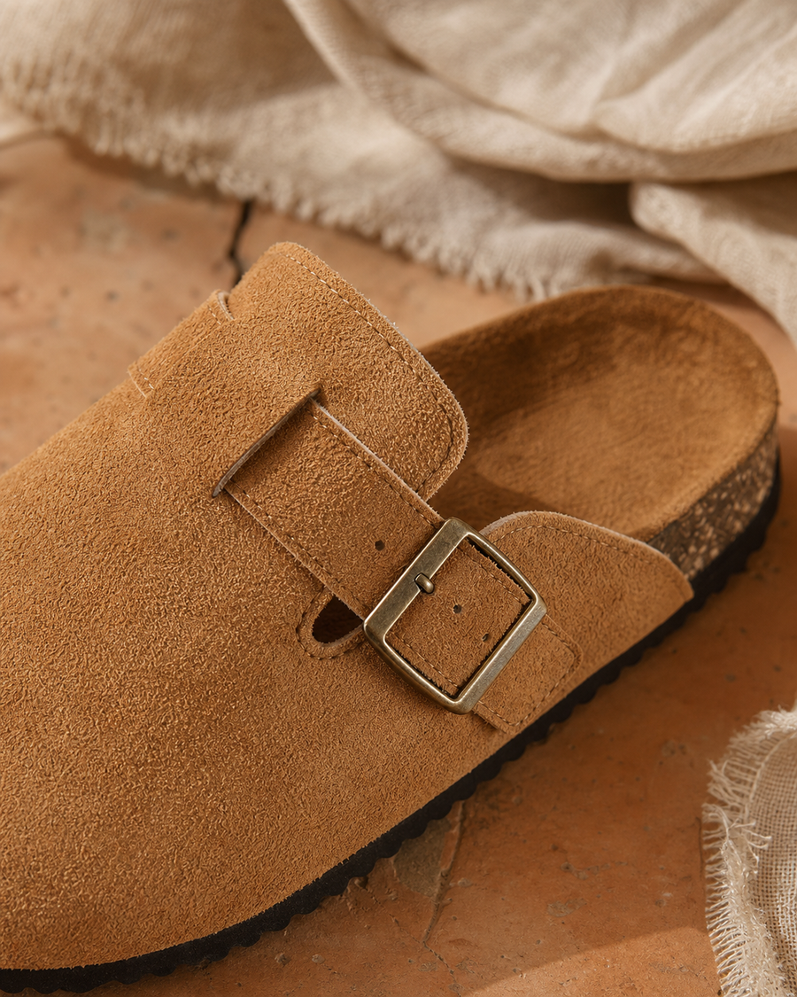 Fynbos Comfort Clog — Tan — detail view
